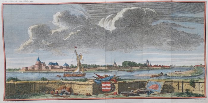 Holland - Låse; Isaak Tirion - De Stas Sluis van t Klein-Pas te zien - 1740