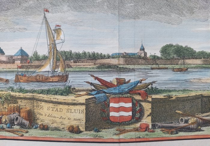 Holland - Låse; Isaak Tirion - De Stas Sluis van t Klein-Pas te zien - 1740