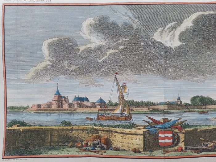 Holland - Låse; Isaak Tirion - De Stas Sluis van t Klein-Pas te zien - 1740