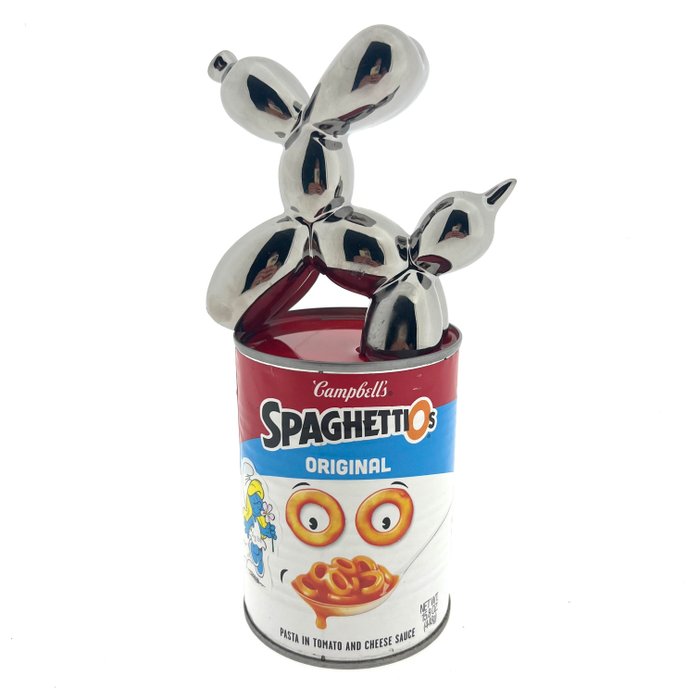 Koen Betjes (1992) - Balloon Dog (Silver) x Campbell Soup Spaghettios