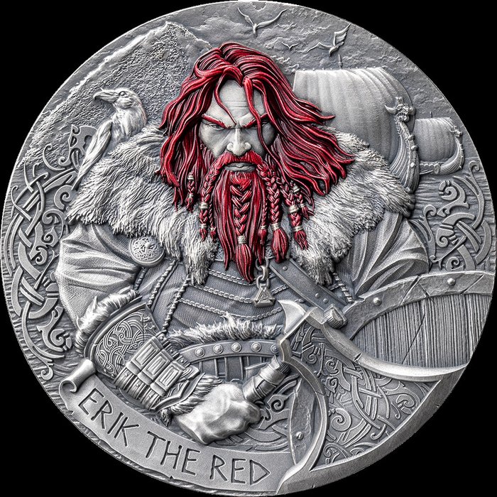 Cameroun. 2000 Francs 2024 Erik the Red - Way to Valhalla, 2 Oz (.999)