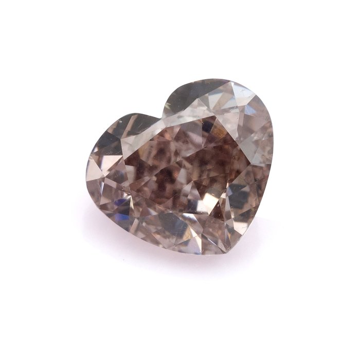 1 pcs Diamant  (Naturfarvet)  - 0.50 ct - Fancy Lyserød Brun - SI1 - Gemological Institute of America (GIA)