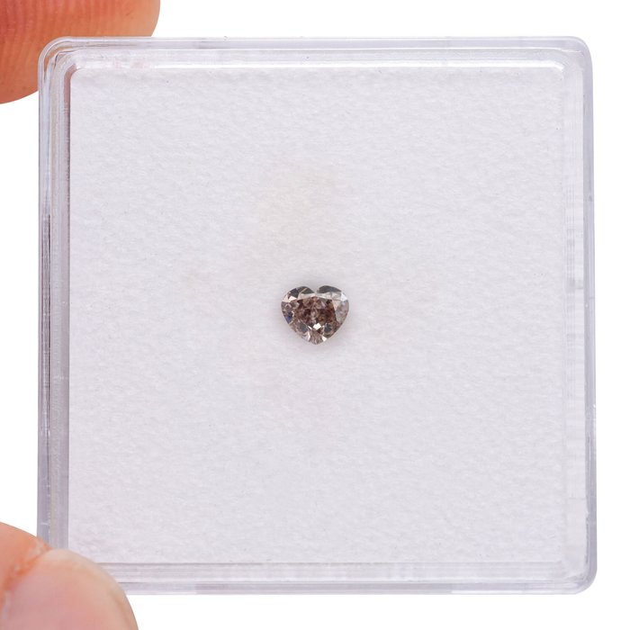 1 pcs Diamant  (Naturfarvet)  - 0.50 ct - Fancy Lyserød Brun - SI1 - Gemological Institute of America (GIA)