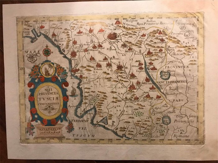 Italien - Tuscia; Ioannes Montecalerio - Provincia Tusciae Cum Confiniis - 1621-1650