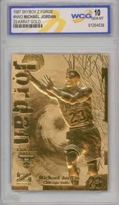 1996 Fleer Ultra Court Master - 1997 Skybox ZForce Gold 23Kt edition limite Michael Jordan WCG 10 - 2 Graded card