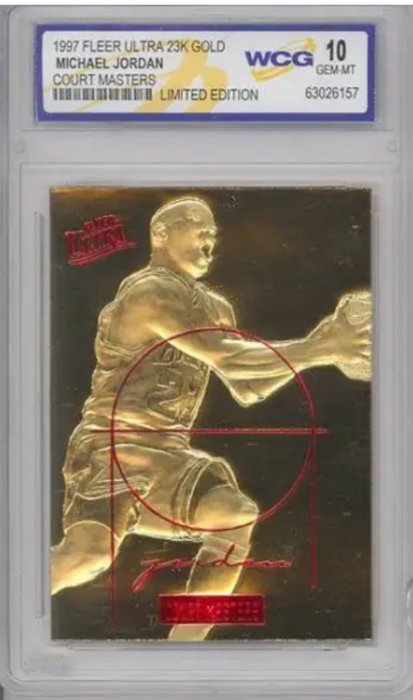 1996 Fleer Ultra Court Master - 1997 Skybox ZForce Gold 23Kt edition limite Michael Jordan WCG 10 - 2 Graded card