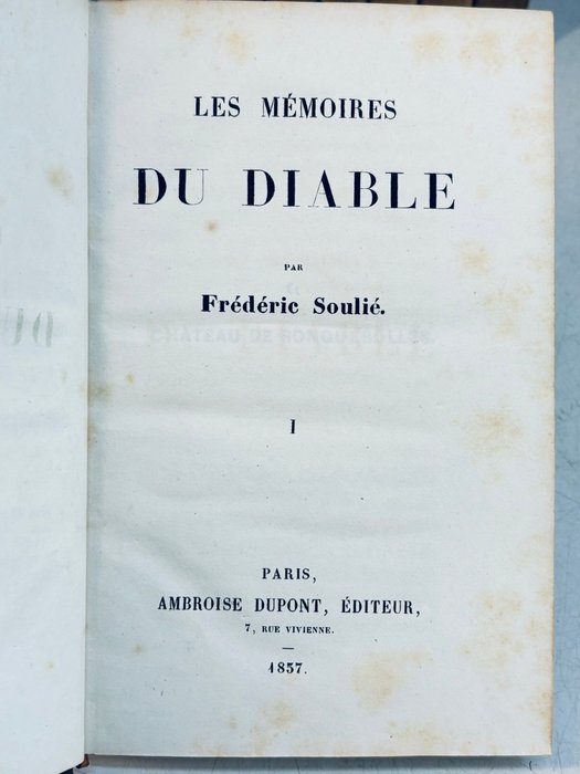 Frédéric Soulié - Les Mémoires du Diable‎ - 1837-1838