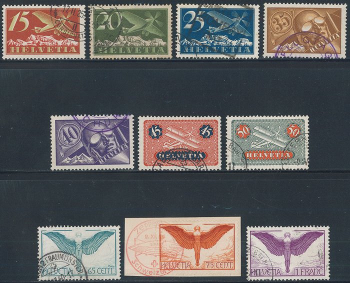 Schweiz  - Airmail 2 komplet serie: n. 3/9 + n. 10/12.