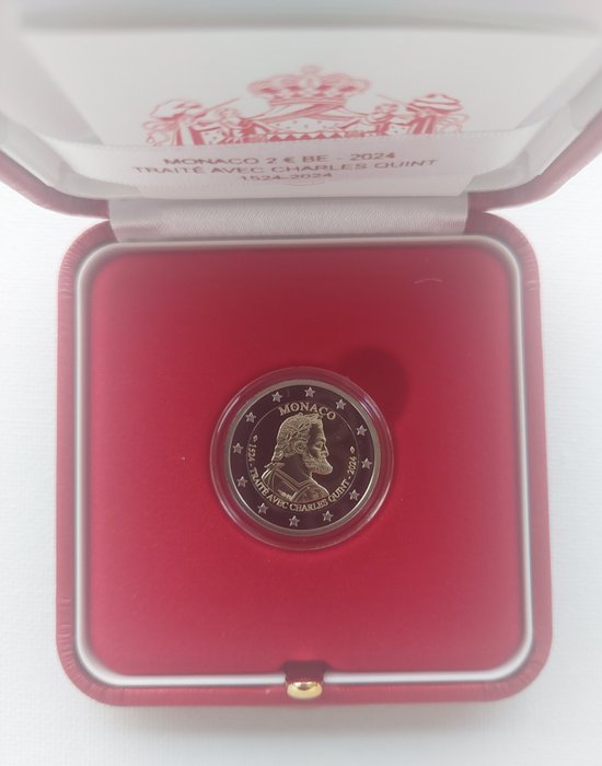 Monaco. 2 Euro 2024 "500 Ans du Traité de Burgos - Charles Quint" Proof