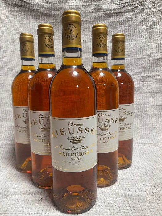 1998 Château Rieussec - Sauternes 1er Grand Cru Classé - 5 Flasker (0,75 L)