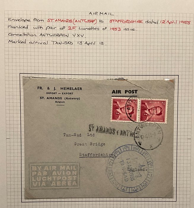 Belgien 1959/1966 - Kong Baudouin - Marchand type - Specialiseret samling af aktuelle dokumenter - o.a. OBP 1072-1073 op document - ZELDZAAM