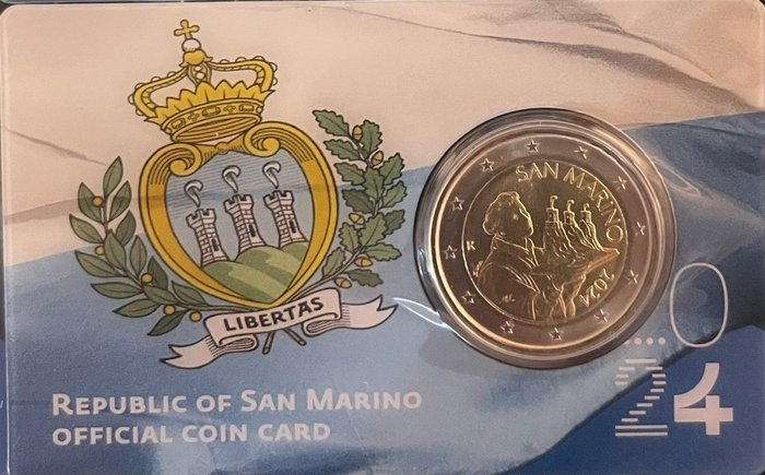 San Marino. 2 Euro 2024 (6 stuks)  (Ingen mindstepris)