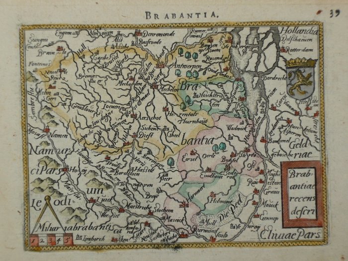 Holland - Brabant, Limburg; M.P. Heyns / Chr. Plantijn - Brabantiae recens descri. - 1561-1580