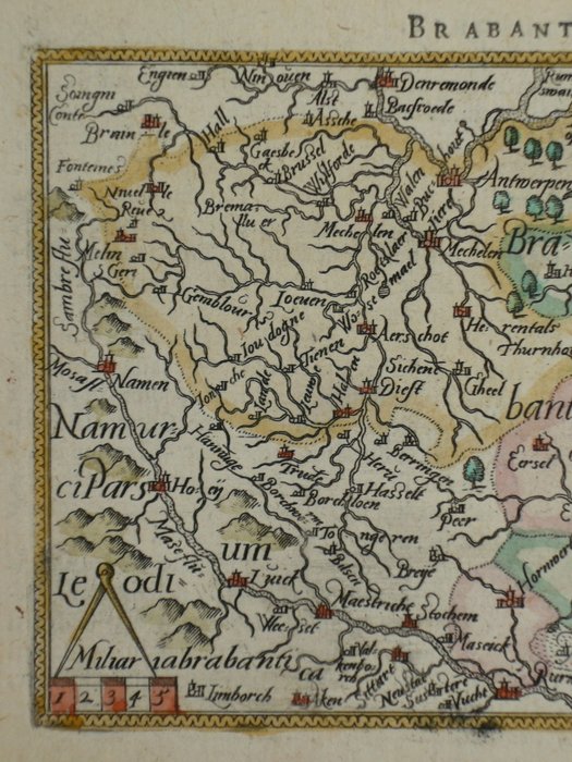 Holland - Brabant, Limburg; M.P. Heyns / Chr. Plantijn - Brabantiae recens descri. - 1561-1580