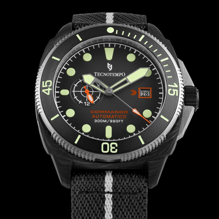 Tecnotempo - "Commando" Forged Carbon  Titanium - Automatic - Ingen mindstepris - TT.300CT.B (Nato strap) - Mænd - 2011-nu