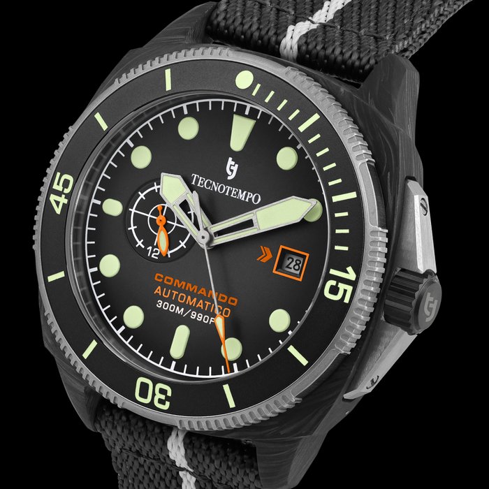 Tecnotempo - "Commando" Forged Carbon  Titanium - Automatic - Ingen mindstepris - TT300CTB (Nato strap) - Mænd - 2011-nu