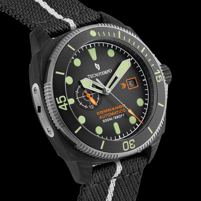 Tecnotempo - "Commando" Forged Carbon  Titanium - Automatic - Ingen mindstepris - TT.300CT.B (Nato strap) - Mænd - 2011-nu