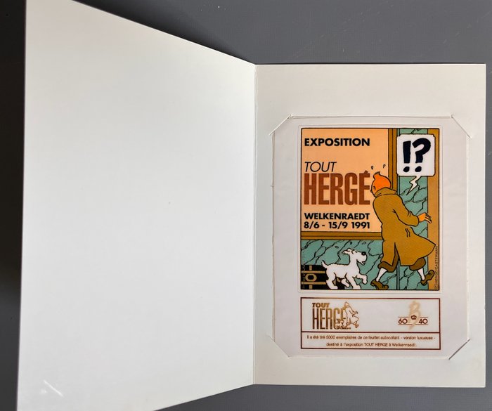 Hergé - 12 Print - Tintin - Ensemble de 10 cartons d'invitation officiels Tintin/Hergé