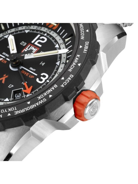 Luminox Bear Grylls Survival Pilotenuhr GMT 3762 - Milanaise Stahlarmband - Ingen mindstepris - 3762 - Mænd - 2020+