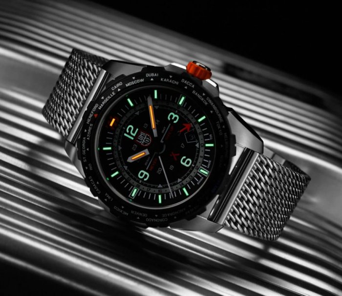 Luminox Bear Grylls Survival Pilotenuhr GMT 3762 - Milanaise Stahlarmband - Ingen mindstepris - 3762 - Mænd - 2020+