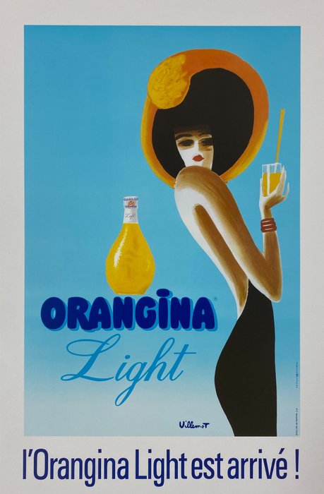 Bernard Villemot - L'Orangina Light est arrivé! (Linen backed on canvas) - 1980‹erne