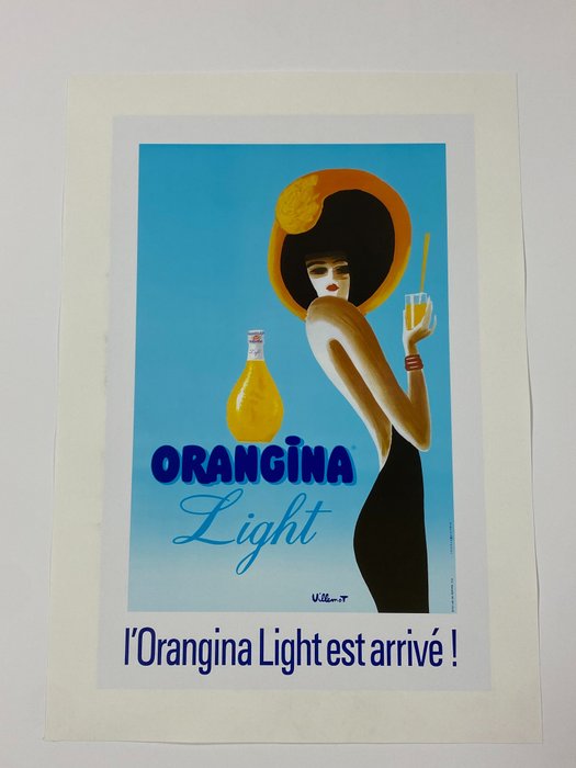 Bernard Villemot - L'Orangina Light est arrivé! (Linen backed on canvas) - 1980‹erne