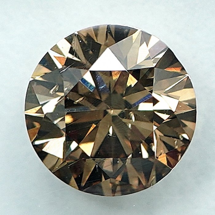 1 pcs Diamant  (Naturfarvet)  - 1.01 ct - Fancy Brunlig Gul - SI1 - International Gemological Institute (IGI)