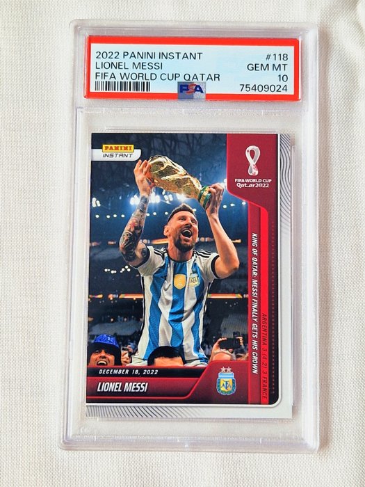 2022 Panini Instant World Cup Lionel Messi #118 PSA 10 - 1 Graded card