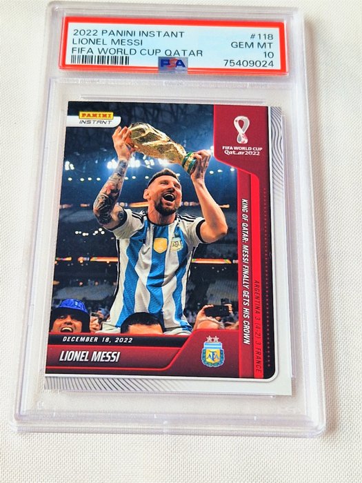 2022 Panini Instant World Cup Lionel Messi #118 PSA 10 - 1 Graded card