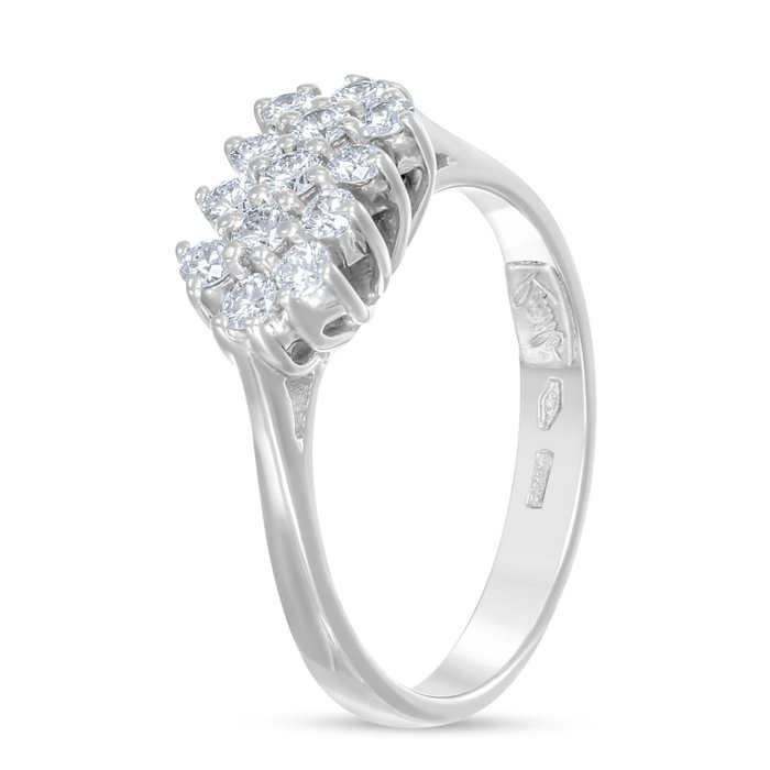 Recarlo - Ring - 18 kraat Hvidguld -  033ct tw Diamant (Natur)