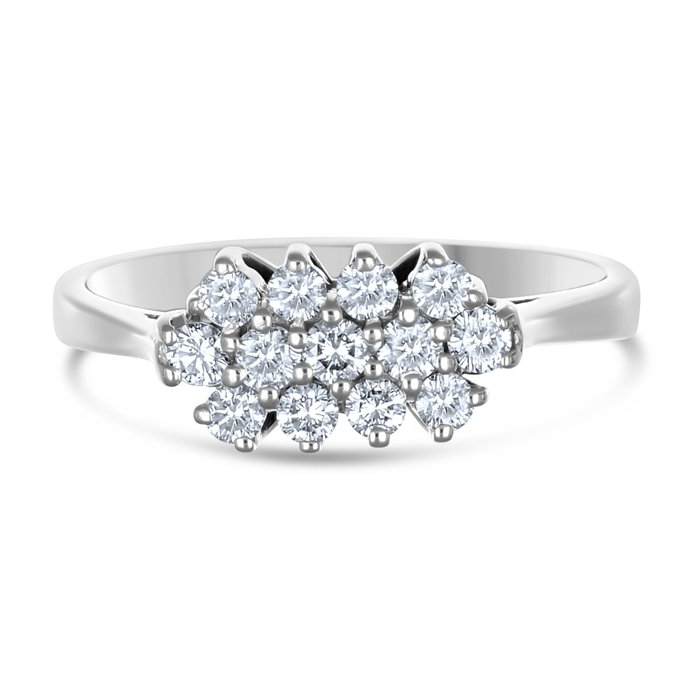 Recarlo - Ring - 18 kraat Hvidguld -  033ct tw Diamant (Natur)