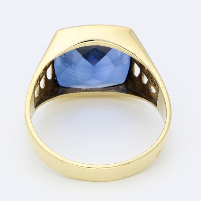 Ring - 14 karat Gulguld - Safir