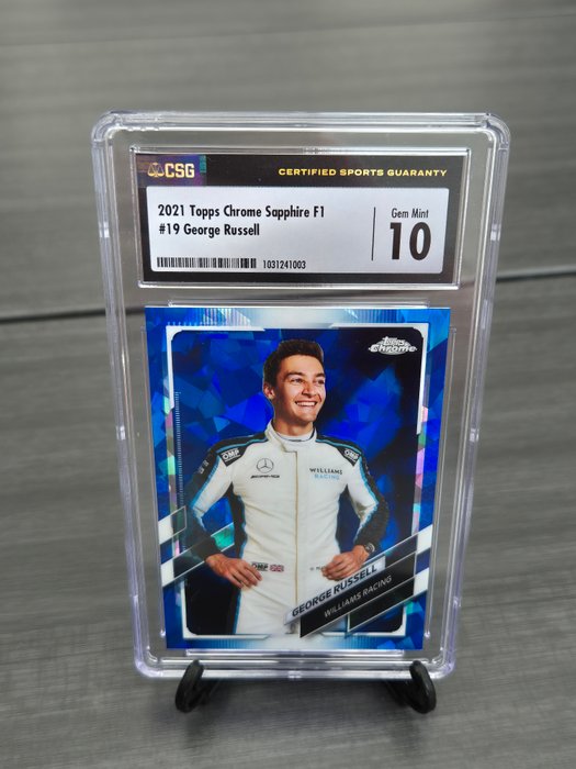 2021 - Topps - Chrome F1 Formula 1 Sapphire - George Russell Graded card - CSG 10