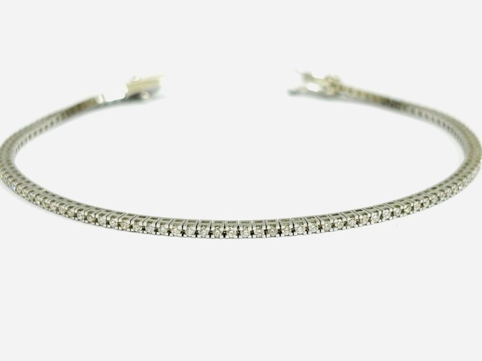 Armbånd - 18 kraat Hvidguld -  1.65ct. tw. Diamant (Natur)  - Fremstillet i Italien