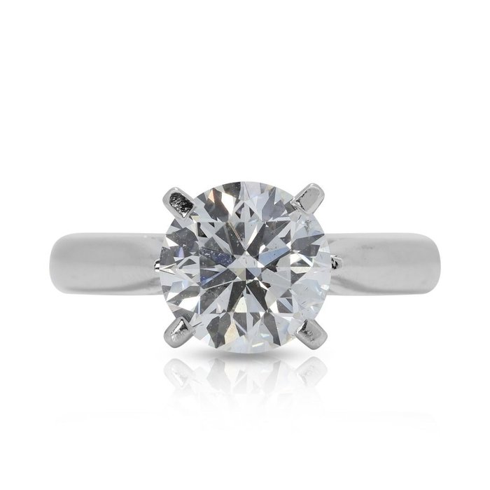 Ring - 18 kraat Hvidguld -  1.72ct. tw. Diamant (Natur)