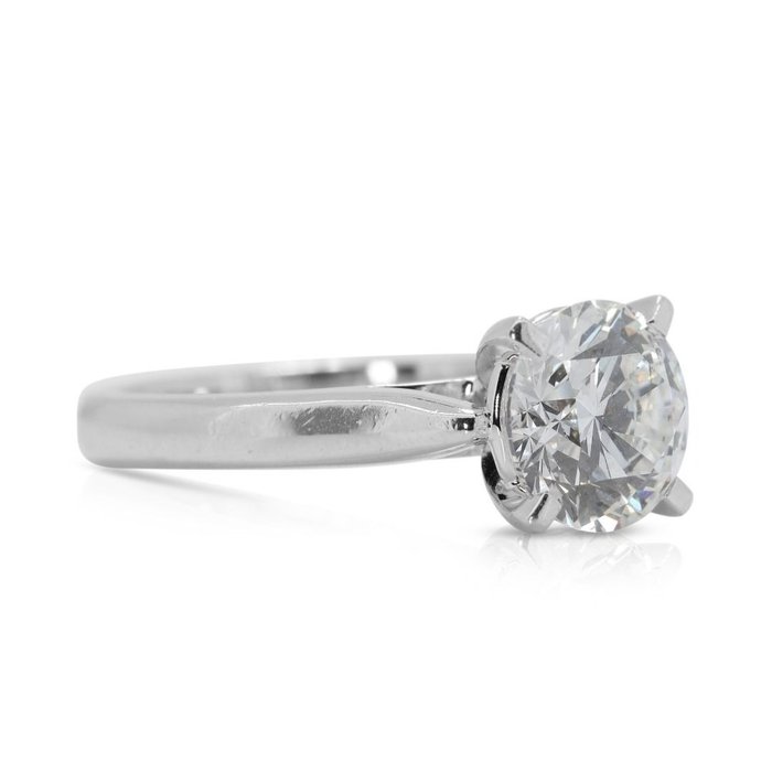 Ring - 18 kraat Hvidguld -  172ct tw Diamant (Natur)