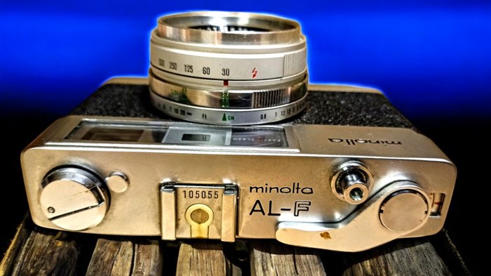 Minolta AL-F met Rokkor 2,7/38mm mit Leder-Bereitschaftstasche | Rangefinder søgerkamera  (Ingen mindstepris)