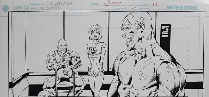 Tom Derenick - Kevin Conrad - 1 Original page - JLA - 2004