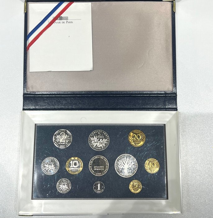 Frankrig. Proof Set 1991 (11 monnaies)