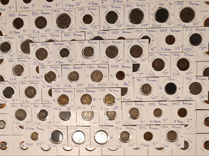 Rumænien. Extensive Collection of 169x Coins 1906-2000  (Ingen mindstepris)