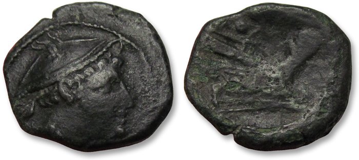 Romerska republiken. Anonymous issue. Semuncia Rome mint circa 217-215 B.C.