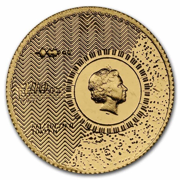 Tokelau. 2021 1/10 oz Gold $10 NZD Tokelau Vivat Humanitas Coin Proof Like