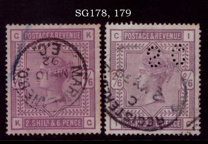 Storbritannien 1883/1884 - sæt - Stanley Gibbons 178-183