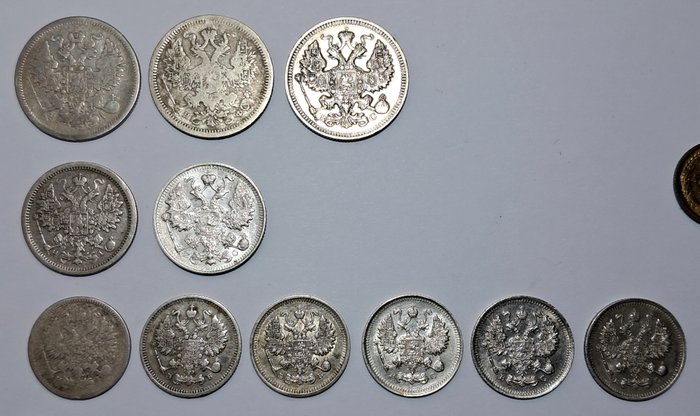 Rusland A Lot of 122x Russian Imperial and Soviet Coins including Silver 1871-1991  (Ingen mindstepris)