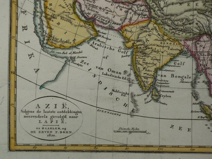 Asien - Kina, Indien, Indonesien; Francois Bohn - Azië Volgens de laatste ontdekkingen - 1801-1820