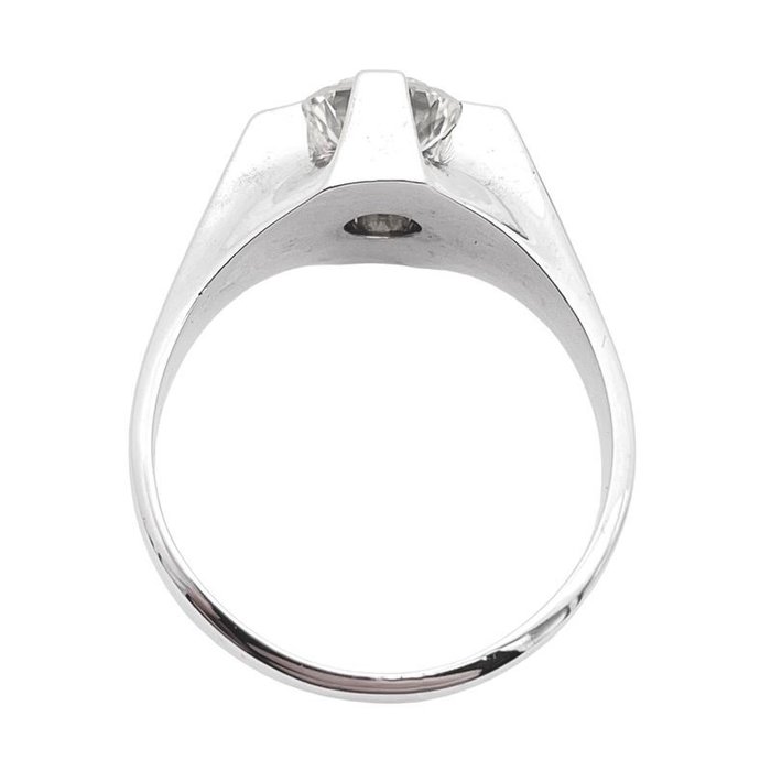 Ring - 14 karat Hvidguld -  1.20ct. tw. Diamant (Natur)  - Diamantring