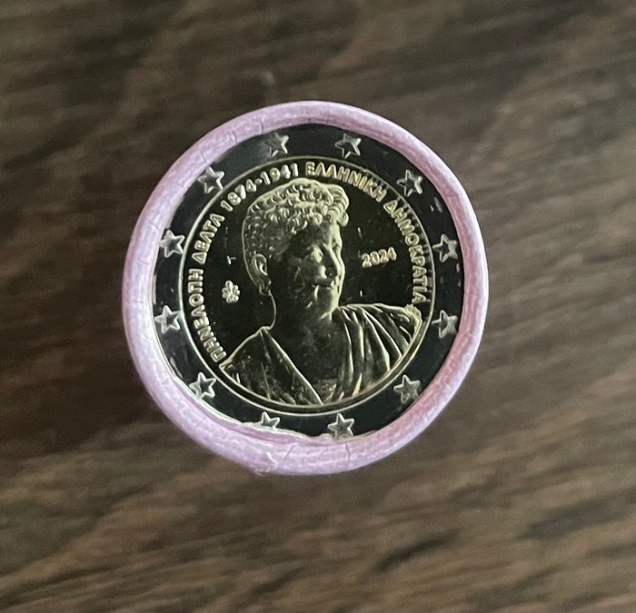 Grækenland. 2 Euro 2024 "Penelope Delta" (25 coins) in roll  (Ingen mindstepris)