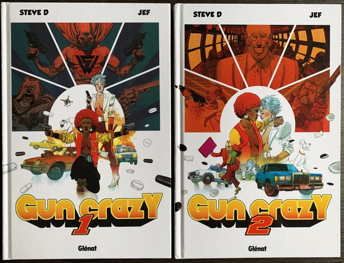 Gun Crazy T1 + T2 + dédicace - Série complète - 2x C - 2 Album - Første udgave - 2021