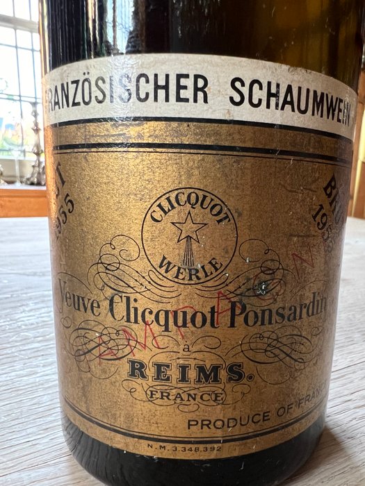 1955 Veuve Clicquot, Veuve Clicquot Ponsardin - Reims Brut - 1 Flaske (0,75L)