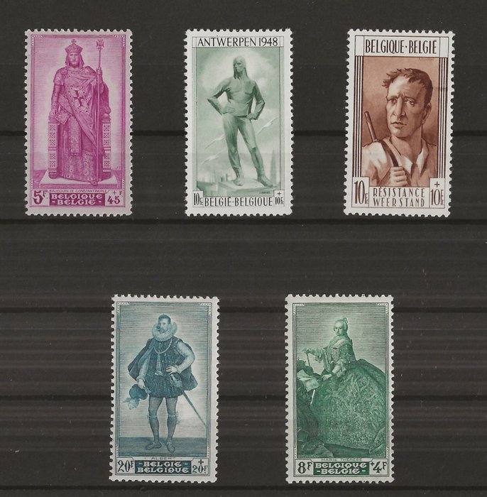 Belgien 1940/1949 - Serier og delbind - OBP/COB tussen 527 en 822